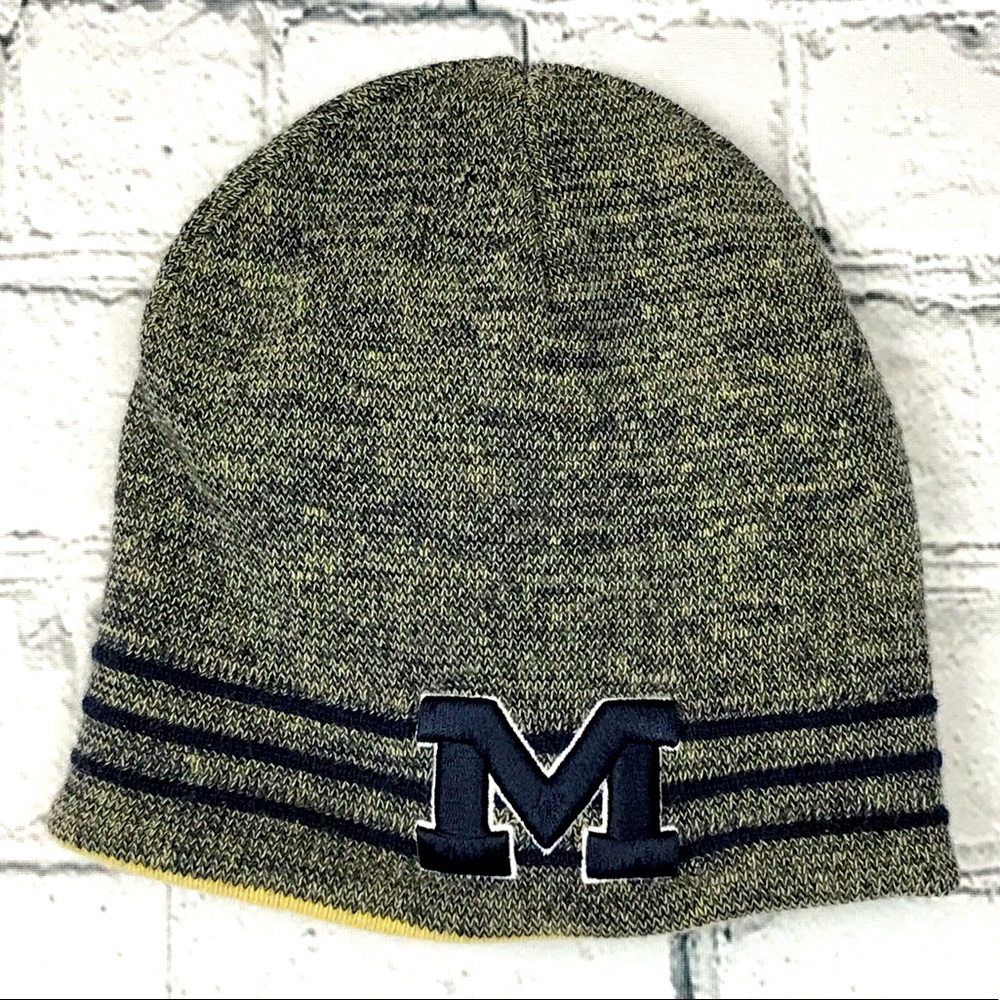 Michigan Wolverines Football Reversible Head Beanie kids size
